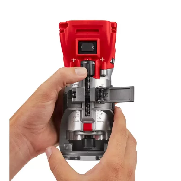 Milwaukee M18 FUEL 18-Volt Lithium-Ion Brushless Cordless Compact Router w/ Compact Router Plunge Base