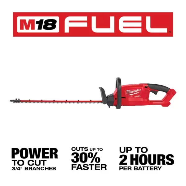 Milwaukee M18 FUEL 18-Volt Lithium-Ion Cordless Brushless String Grass Trimmer, Blower, Hedge Trimmer and Chainsaw Combo Kit