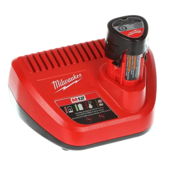 Milwaukee M12 12-Volt Lithium-Ion Cordless 1/4 in. Hex 2-Speed Screwdriver Kit with Two 1.5 Ah Batteries and Hard Case