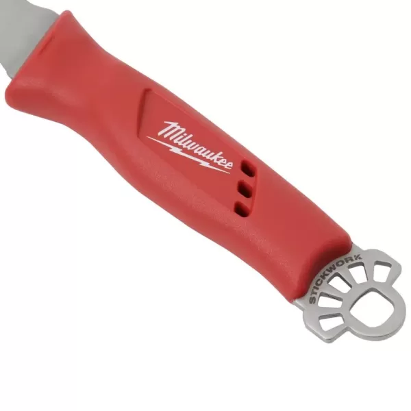 Milwaukee Lineman's Blunt Tip Hawkbill Knife with STICKWORK 3-in-1 Ring