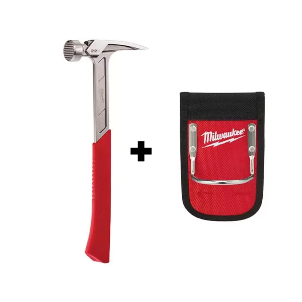 Milwaukee 22 oz. Milled Face Framing Hammer with Hammer Loop