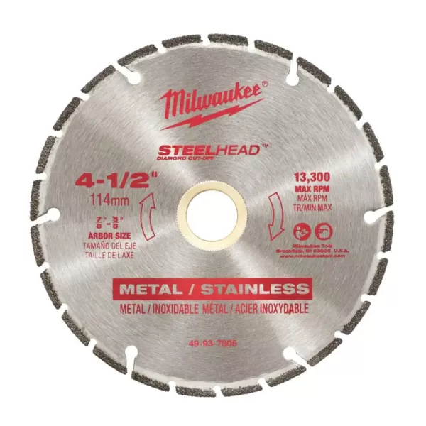 Milwaukee 4-1/2 in. Steel Head Diamond Cut Off Blade