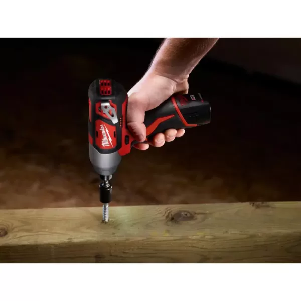 Milwaukee M12 12-Volt Lithium-Ion Cordless 1/4 in. Hex Impact (Tool-Only)