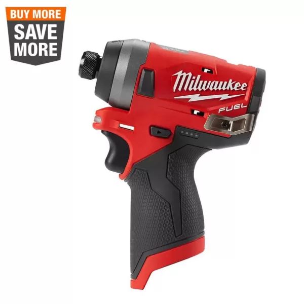 Milwaukee M12 FUEL 12-Volt Lithium-Ion Brushless Cordless 1/4 in. Hex Impact Driver (Tool-Only)