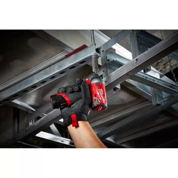 Milwaukee M12 FUEL 12-Volt Lithium-Ion Brushless Cordless 1/4 in. Hex Impact Driver Kit with Free M12 LED Flood Light