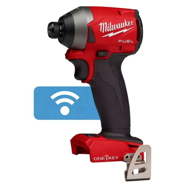 Milwaukee M18 FUEL ONE-KEY 18 Volt Lithium-Ion Brushless Cordless 1/4 in. Hex Impact Driver (Tool-Only)