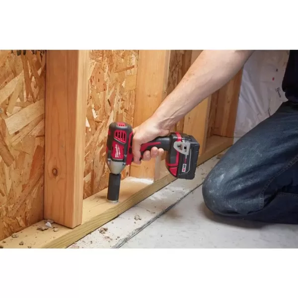 Milwaukee M18 18-Volt Lithium-Ion Cordless 1/2 in. Impact Wrench W/ Pin Detent Kit W/(2) 3.0Ah Batteries, Charger & Hard Case