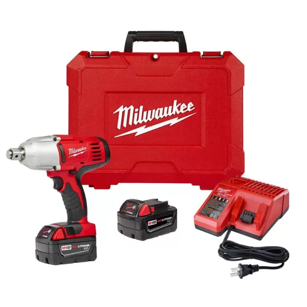 Milwaukee M18 18-Volt Lithium-Ion Cordless 3/4 in. Impact Wrench W/ Friction Ring W/(2) 3.0Ah Batteries, Charger, Hard Case