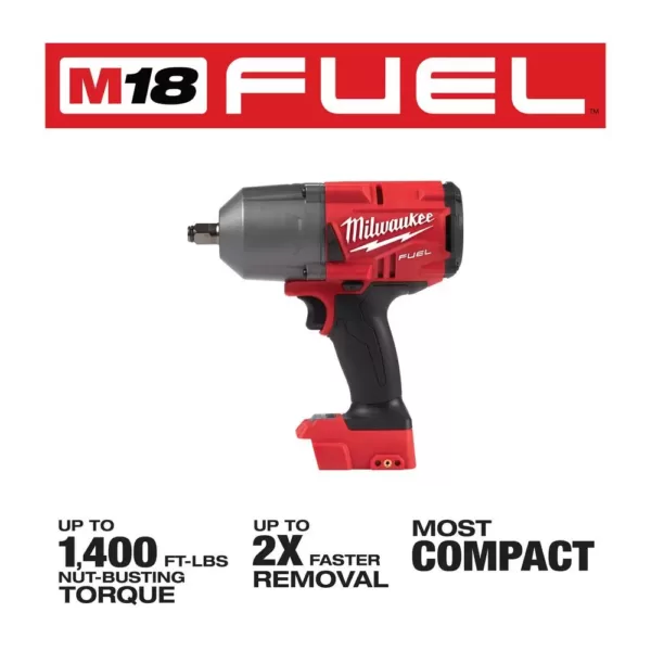 Milwaukee M18 FUEL 18-Volt Lithium-Ion Brushless Cordless 1/2 in. Impact Wrench with Friction Ring (2-Tool)