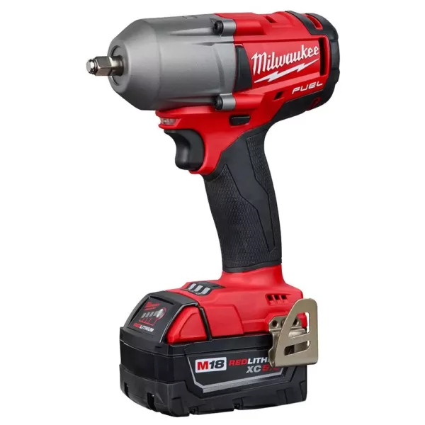 Milwaukee M18 FUEL 18-Volt Lithium-Ion Mid Torque Brushless Cordless 3/8 in. Impact Wrench W/ Friction Ring W/(2) 5.0Ah Batteries