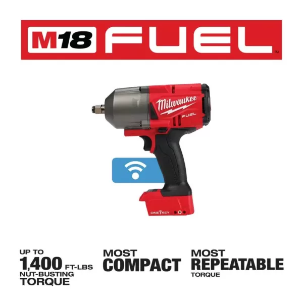 Milwaukee M18 FUEL ONE-KEY 18-Volt Lithium-Ion Brushless Cordless 1/2 in. Impact Wrench with Friction Ring (Tool-Only)