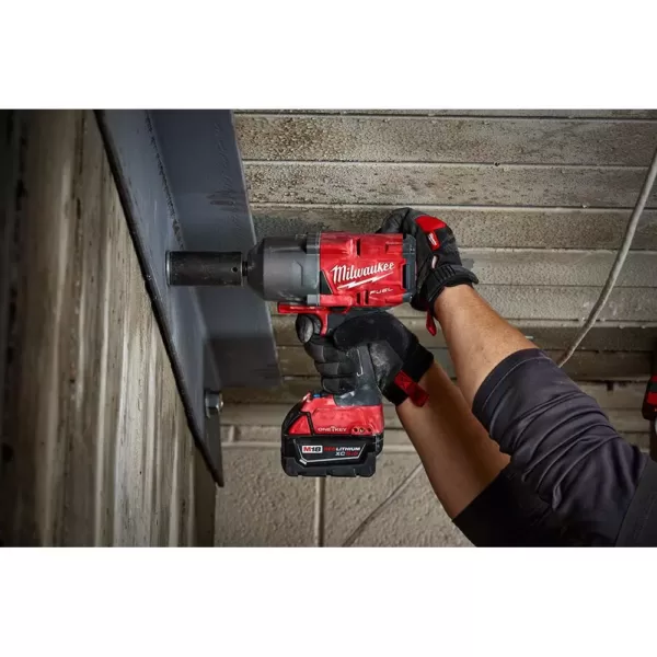 Milwaukee M18 FUEL ONE-KEY 18-Volt Lithium-Ion Brushless Cordless 1/2 in. Impact Wrench w/ Friction Ring Kit w/(2) 5.0Ah Batteries