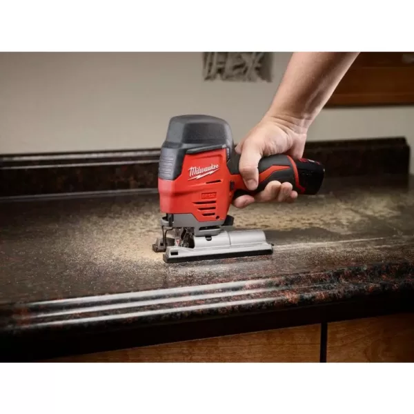 Milwaukee M12 12-Volt Lithium-Ion Cordless Jig Saw Kit with One 1.5 Ah Battery, Charger, Tool Bag