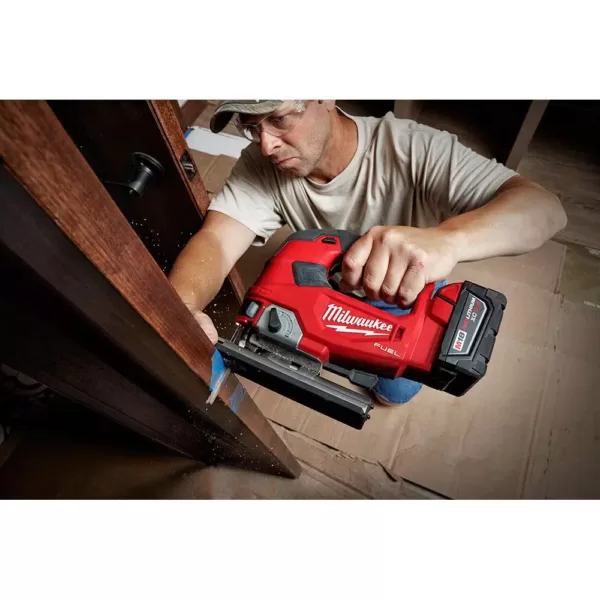 Milwaukee M18 FUEL 18-Volt Lithium-Ion Brushless Cordless Jig Saw and 7-1/4 in. Circular Saw with (2) 6.0Ah Batteries