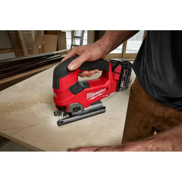 Milwaukee M18 FUEL 18-Volt Lithium-Ion Brushless Cordless Jig Saw (2-Tool) with (2) 6.0Ah Batteries