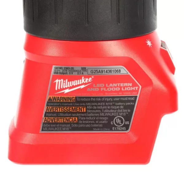 Milwaukee M18 18-Volt Lithium-Ion Cordless 700-Lumen LED Lantern/Flood Light (Tool-Only)