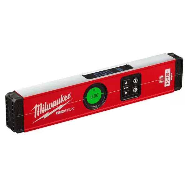 Milwaukee 14 in. Redstick Digital Box Level with Pin-Point Measurement Technology W/ 700 Lumens LED Rechargeable Flashlight