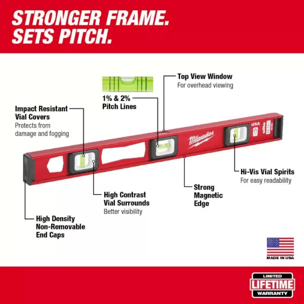 Milwaukee 24 in. Magnetic I-Beam Level