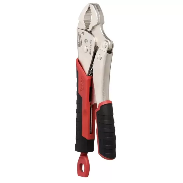 Milwaukee 10 in. Gripped Curved Jaw Locking Pliers with MaxBite