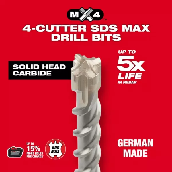 Milwaukee 5/8 in. x 13 in. SDS-Max Carbide Bit