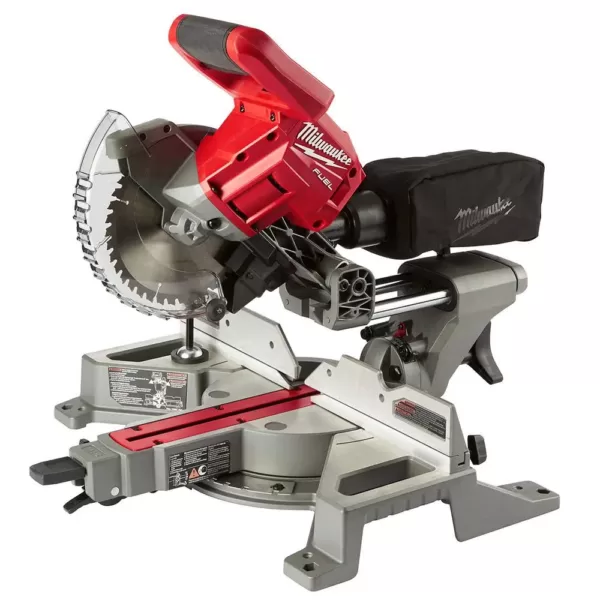 Milwaukee M18 FUEL 18-Volt Lithium-Ion Brushless Cordless 7-1/4 in. Dual Bevel Sliding Compound Miter Saw with Stand (Tool-Only)