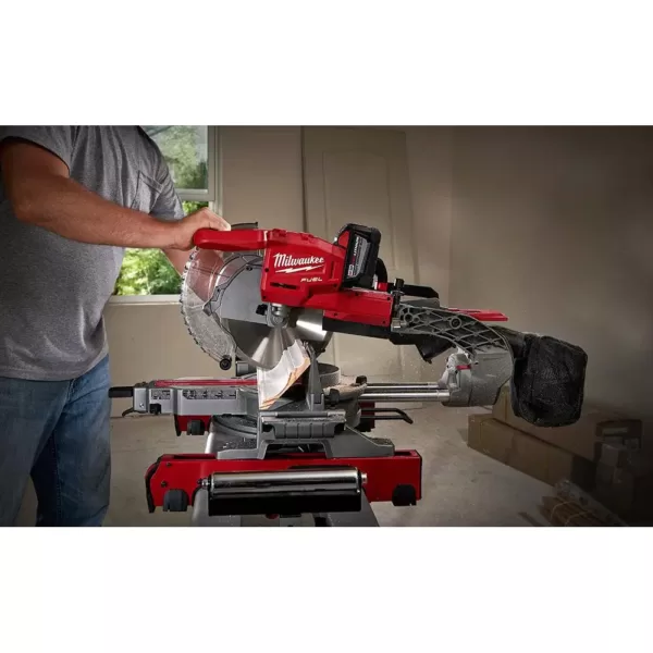 Milwaukee M18 FUEL 18-Volt Lithium-Ion Brushless 10 in. Cordless Dual Bevel Sliding Compound Miter Saw with 8-1/4 in. Table Saw