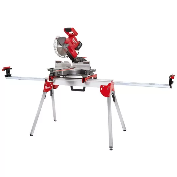 Milwaukee M18 FUEL 18-Volt Lithium-Ion Brushless Cordless 10 in. Dual Bevel Sliding Compound Miter Saw Kit W/ Miter Stand