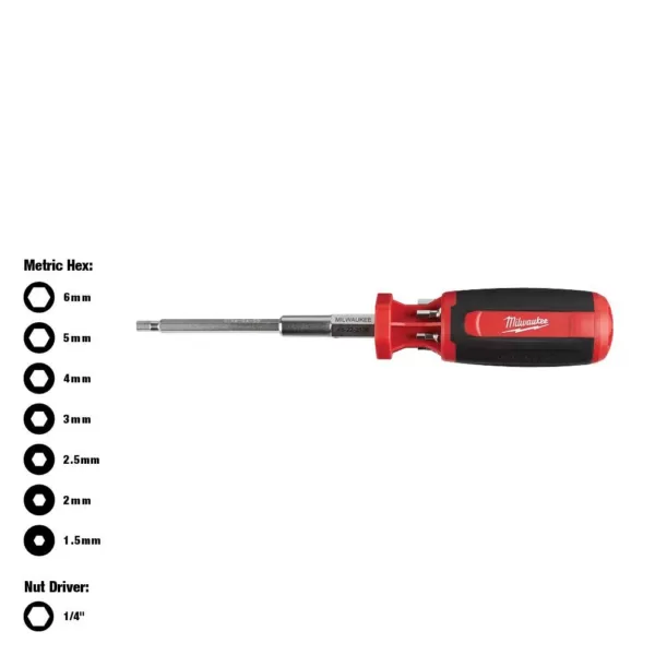 Milwaukee 9-in-1 Metric Hex/Key Drive Multi-Bit Screwdriver