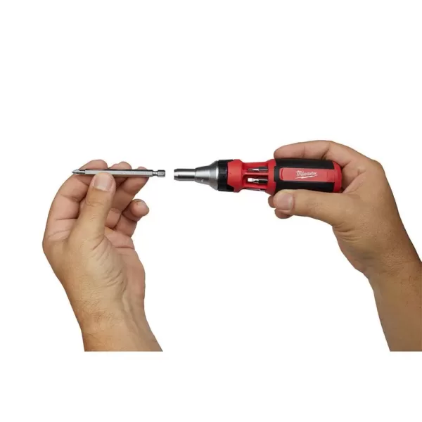 Milwaukee 9-in-1 Square Drive Ratcheting Multi-Bit Screwdriver with 8-in-1 Compact Multi-Bit Screwdriver