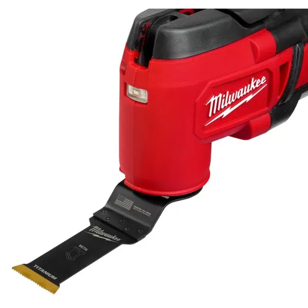 Milwaukee 1-1/8 in. Titanium Bi-Metal Universal Fit Wood and Metal Cutting Oscillating Multi-Tool Blade (1-Pack)