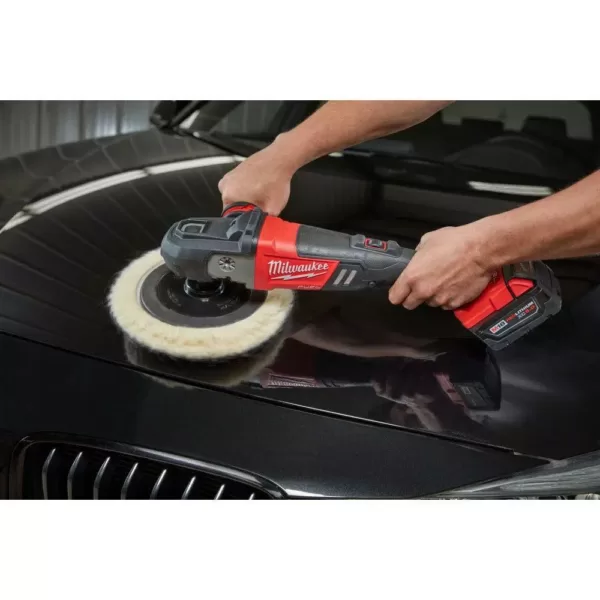 Milwaukee M18 FUEL 18-Volt Lithium-Ion Brushless Cordless 7 in. Variable Speed Polisher W/ HIGH OUTPUT XC 8.0Ah Battery