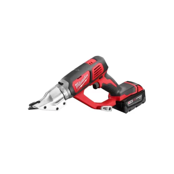 Milwaukee M18 18-Volt Lithium-Ion Cordless 18-Gauge Double Cut Metal Shear Kit W/(2) 3.0Ah Batteries, Charger, Tool Bag