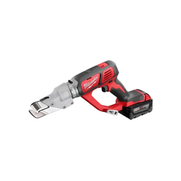 Milwaukee M18 18-Volt Lithium-Ion Cordless 18-Gauge Single Cut Metal Shear Kit W/(2) 3.0Ah Batteries, Charger, Tool Bag