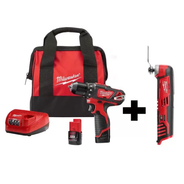 Milwaukee M12 12-Volt Lithium-Ion Cordless 3/8 in. Drill/Driver Kit with  M12 Oscillating Multi-Tool