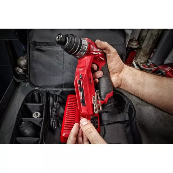 Milwaukee M12 FUEL 12-Volt Lithium-Ion Brushless Cordless 4-in-1 Installation 3/8 in. Drill Driver with 4 Tool Head (Tool-Only)