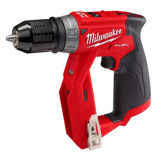 Milwaukee M12 FUEL 12-Volt Lithium-Ion Brushless Cordless 4-in-1 Installation 3/8 in. Drill Driver with 4 Tool Head (Tool-Only)