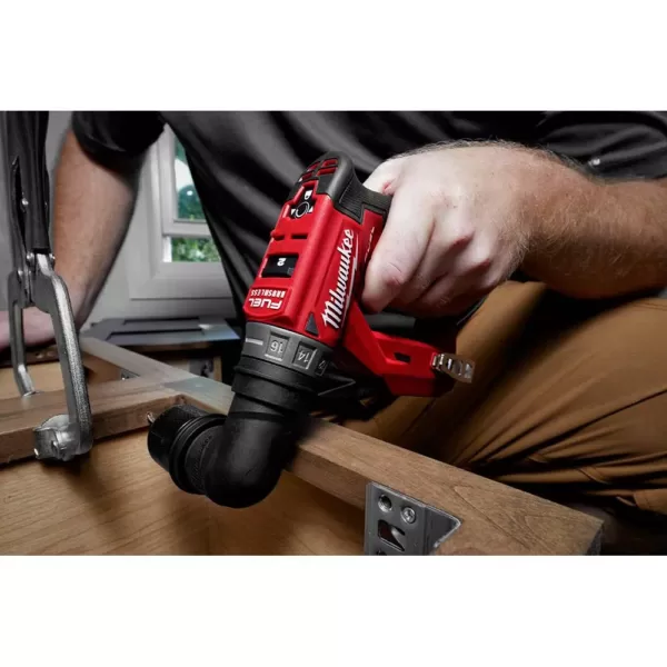 Milwaukee M12 FUEL 12-Volt Lithium-Ion Brushless Cordless 4-in-1 Installation 3/8 in. Drill Driver Kit W/ Bonus 2.0Ah Battery