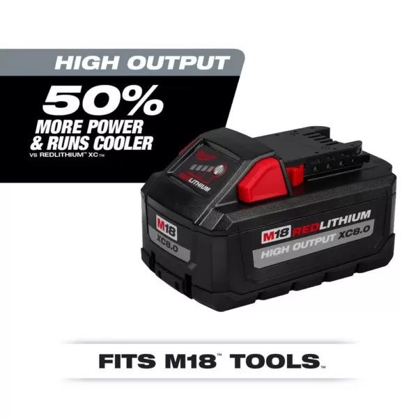 Milwaukee M18 18-Volt Lithium-Ion HIGH OUTPUT XC 8.0 Ah Battery