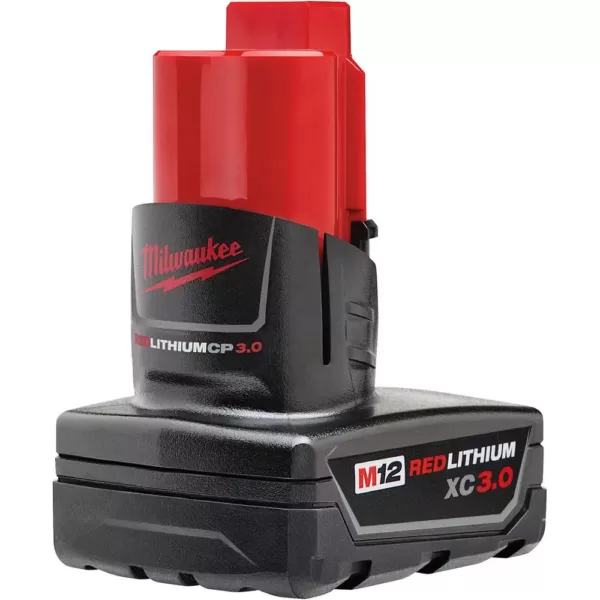 Milwaukee M12 12-Volt Lithium-Ion 3.0 Ah and 1.5 Ah Battery Packs and Charger Starter Kit