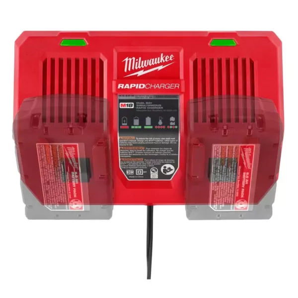 Milwaukee M18 18-Volt Lithium-Ion Dual Bay Rapid Battery Charger