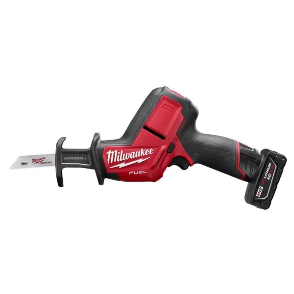 Milwaukee M12 FUEL 12-Volt Lithium-Ion Brushless Cordless HACKZALL Reciprocating Saw Kit with Free M12 Right Angle Drill