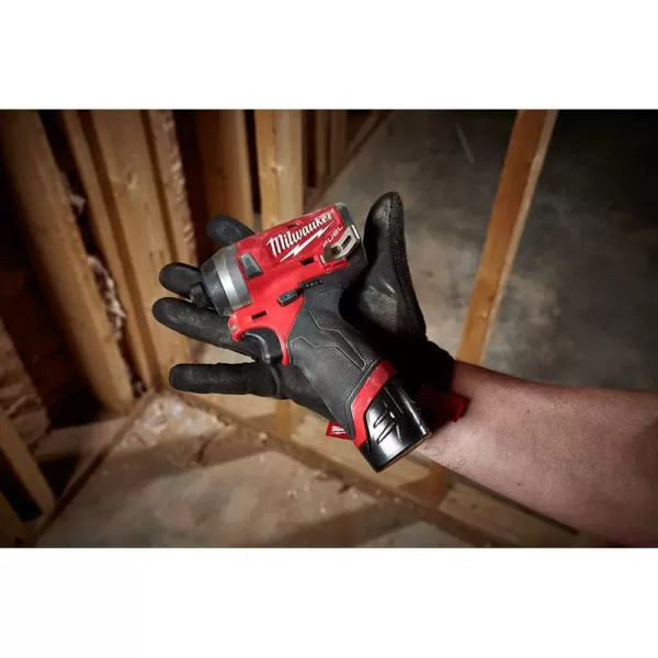 Milwaukee M12 FUEL 12-Volt Li-Ion Brushless Cordless Hammer Drill and Impact Driver Combo Kit (2-Tool)W/ Free M12 HACKZALL