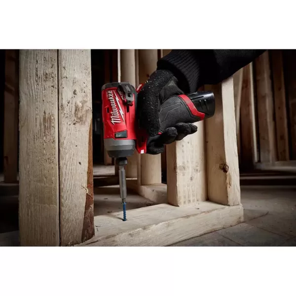 Milwaukee M12 FUEL 12-Volt Lithium-Ion Brushless Cordless Hammer Drill and Impact Driver Combo Kit (2-Tool) W/ Impact Wrench