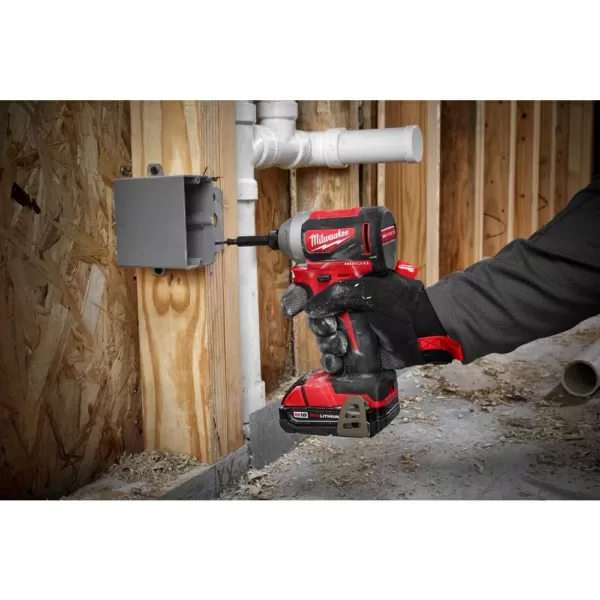 Milwaukee M18 18-Volt Lithium-Ion Brushless Cordless Hammer Drill/Impact/Band Saw Combo Kit (3-Tool) with 4-Batteries