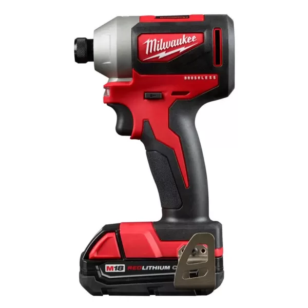 Milwaukee M18 18-Volt Lithium-Ion Brushless Cordless Hammer Drill/Impact/Band Saw Combo Kit (3-Tool) with 4-Batteries