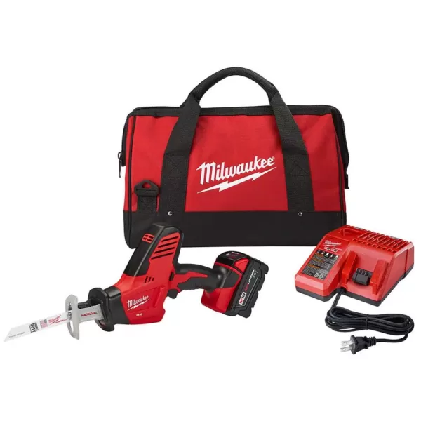 Milwaukee M18 18-Volt Lithium-Ion Cordless Hackzall Reciprocating Saw Kit with (1) 3.0Ah Battery, Charger and Tool Bag