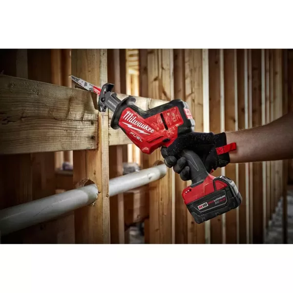 Milwaukee M18 FUEL 18-Volt Lithium-Ion Brushless Cordless HACKZALL Reciprocating Saw Kit W/(1) 5.0Ah Batteries, Charger & Tool Bag