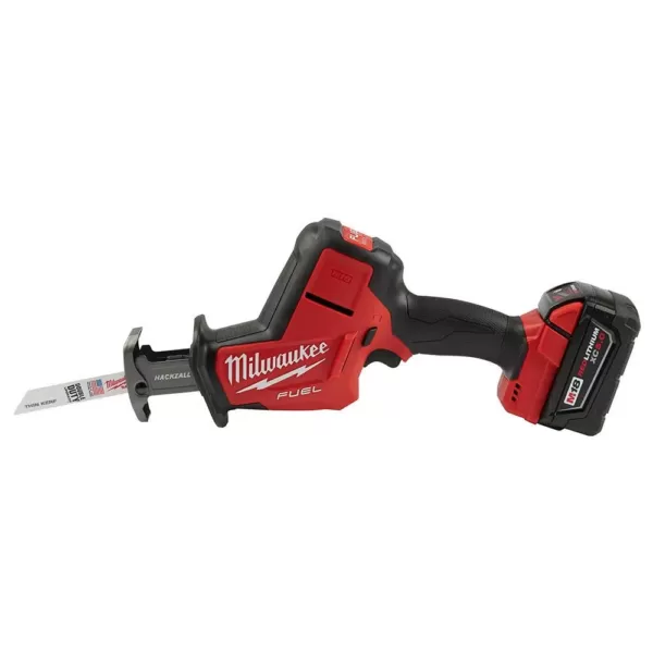 Milwaukee M18 FUEL 18-Volt Lithium-Ion Brushless Cordless HACKZALL Reciprocating Saw Kit with Carbide Teeth AX SAWZALL Blade