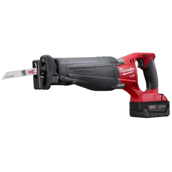 Milwaukee M18 FUEL 18-Volt Lithium-Ion Brushless Cordless Sawzall Reciprocating Saw Kit with Carbide Teeth The AX SAWZALL Blade