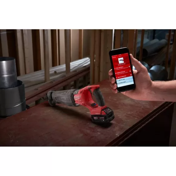 Milwaukee M18 FUEL ONE-KEY 18-Volt Lithium-Ion Brushless Cordless SAWZALL Reciprocating Saw Kit with Two 5.0 Ah Batteries, Case